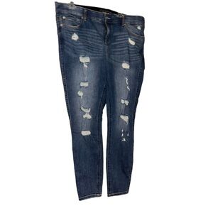 Torrid bombshell skinny destructed jeans plus size 20 distressed stretch